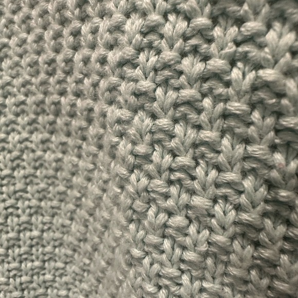 Vintage knit sweater vest, homemade  chunky knit SZ L EUC mint green - Picture 5 of 5